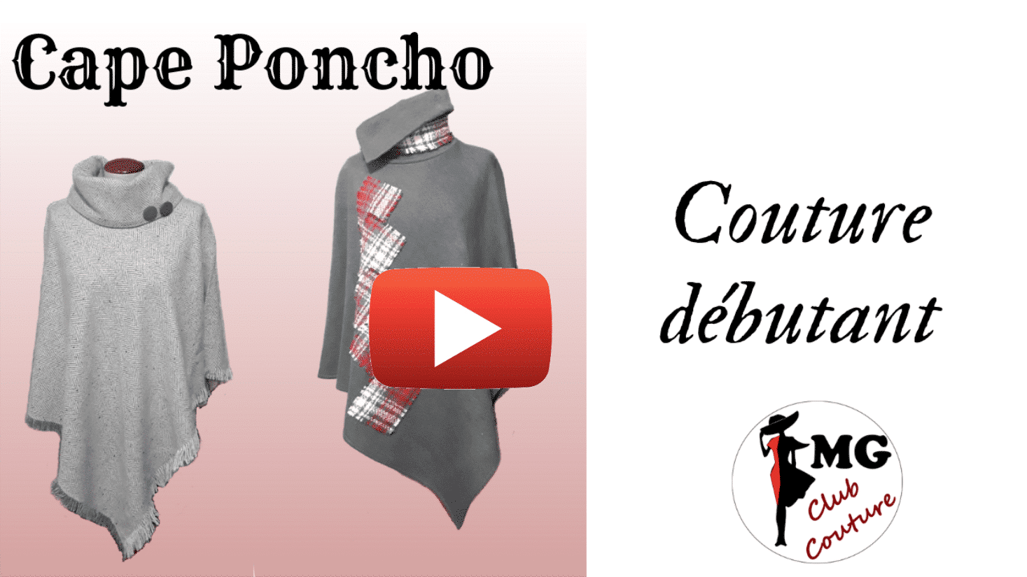 Video youtube tuto couture gratuit poncho