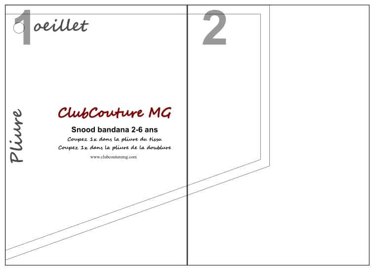 snood triangle taille 2-6 ans